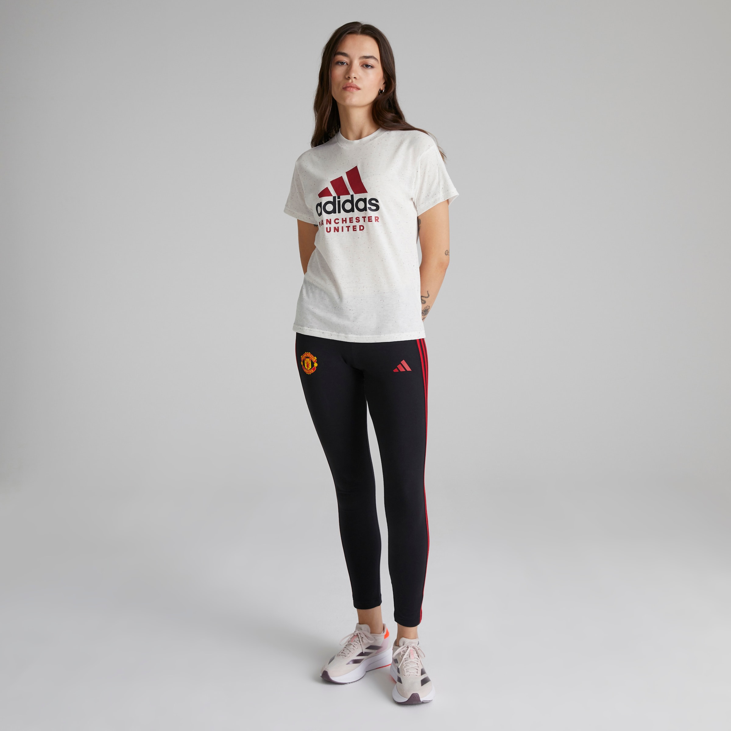 Manchester United Womens T-Shirt White Blanc Détail [3-4]