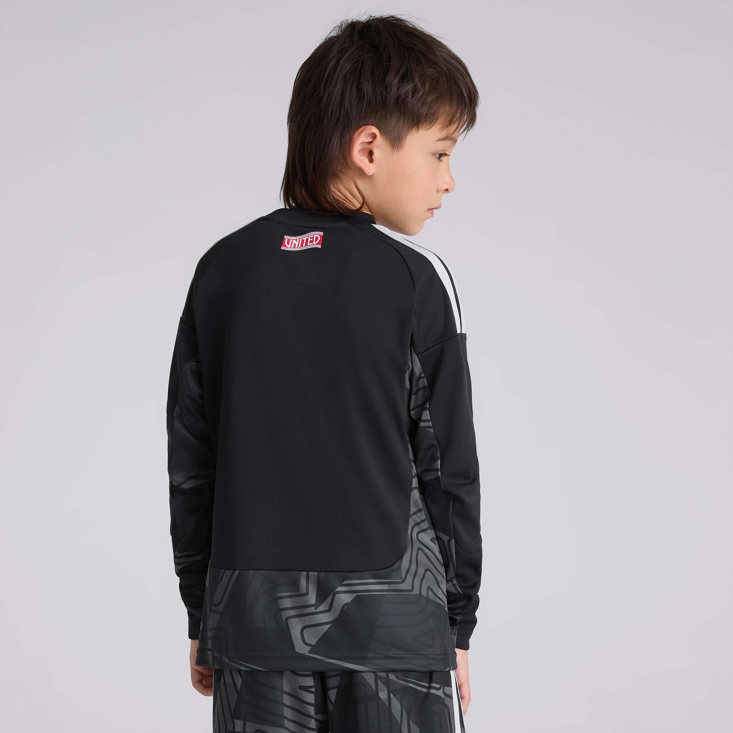 Manchester United Kids 26/27 Home Goalkeeper Long Sleeve Jersey Black Noir Détail [2-6]