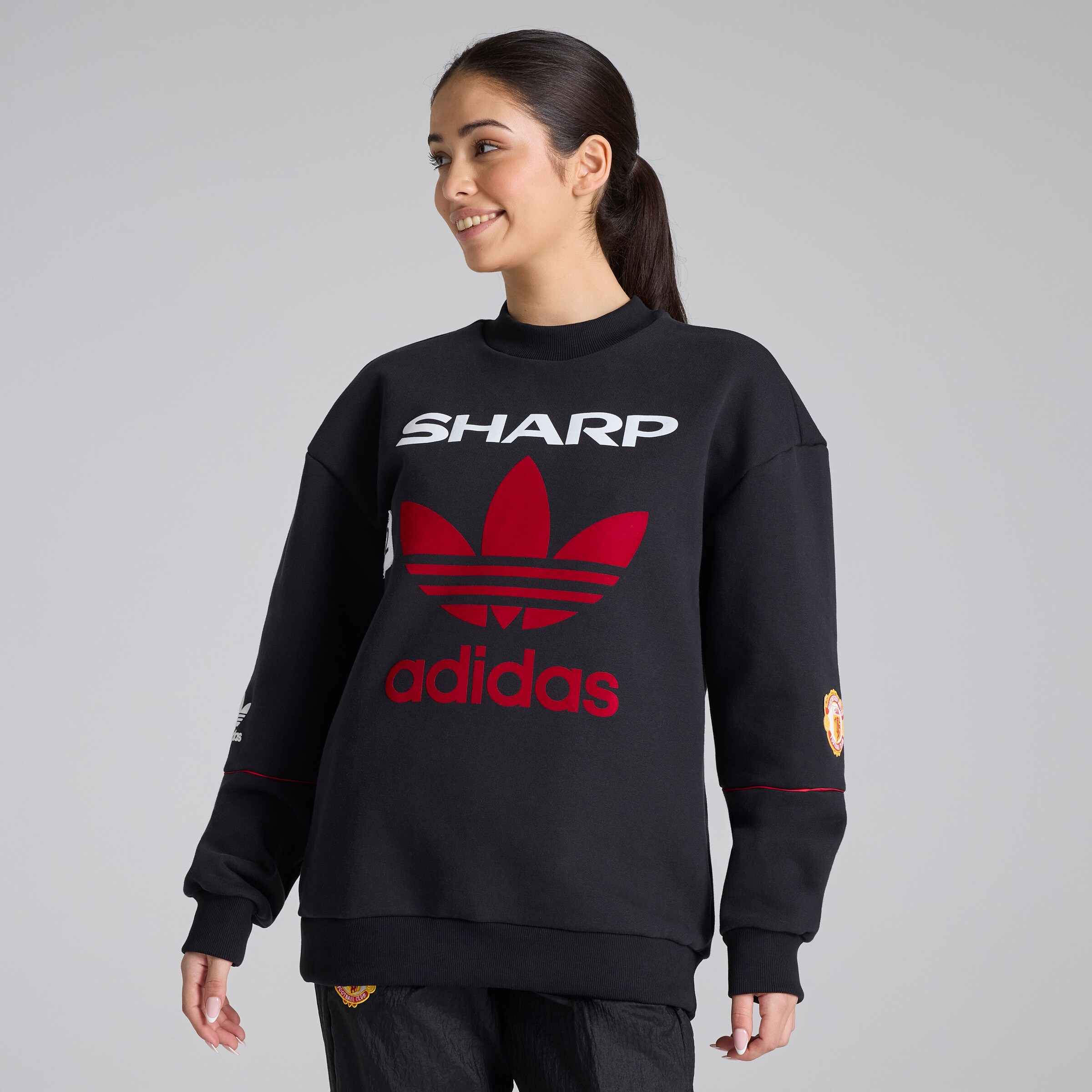 Manchester United x adidas Bringback 90/92 Sweatshirt Black Noir Détail [8-8]