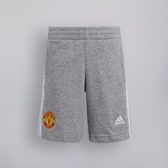 Manchester United x adidas Little Kids Essentials 3-Stripes Shorts Grey Marl