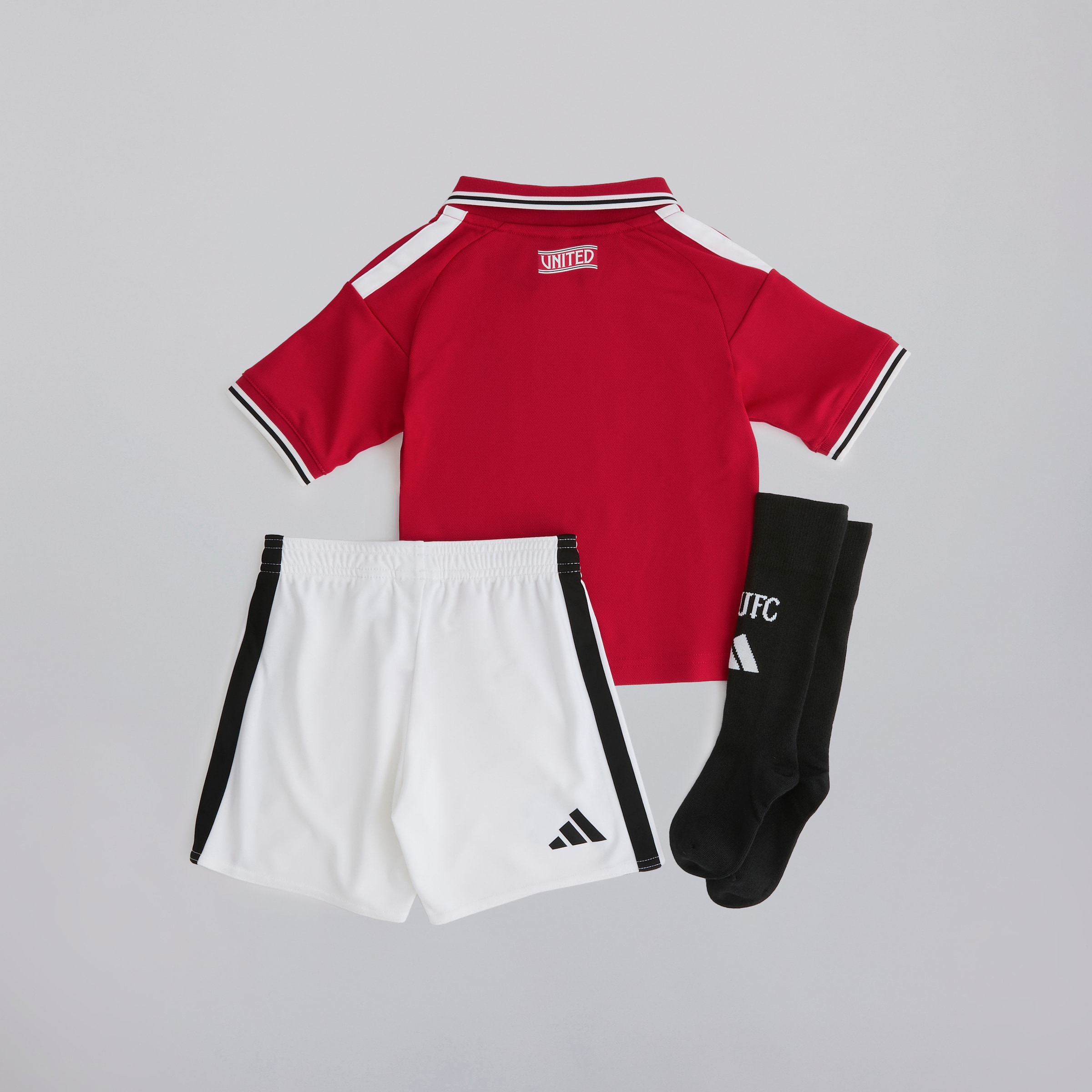 Manchester United Kids 26/27 Home Mini Kit Rouge Détail [2-5]