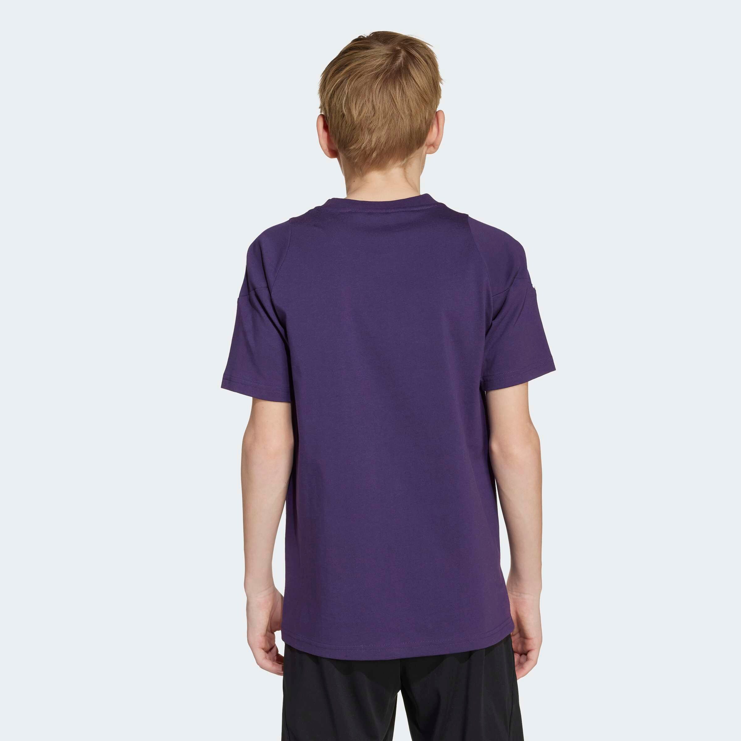 Manchester United Tiro 25 Competition Cotton T-Shirt Kids Violet Détail [6-9]