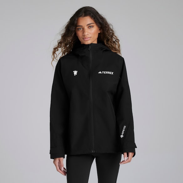 Manchester United x adidas Womens Terrex Xperior 2L GORE-TEX Performance Jacket Black Black