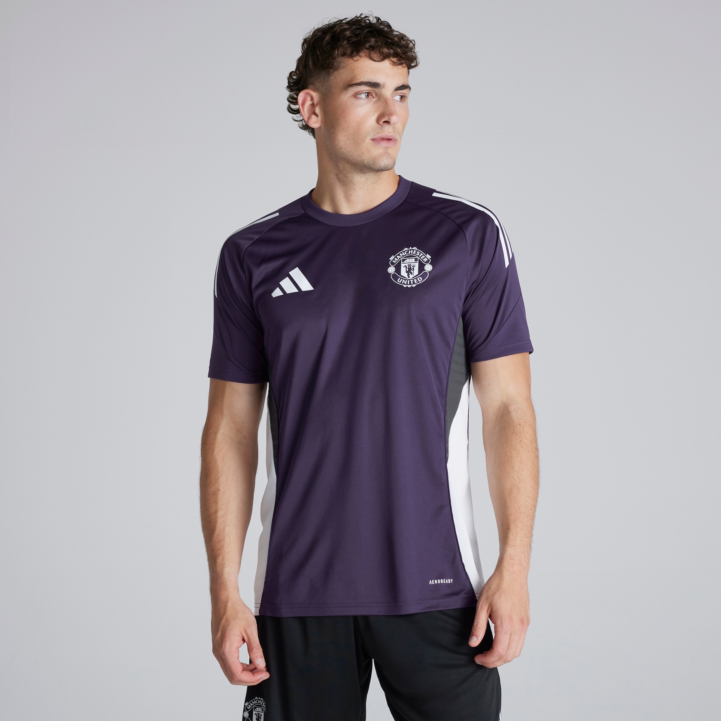 Adidas Manchester United Euro Training Jersey Soccer IS8086 Grey