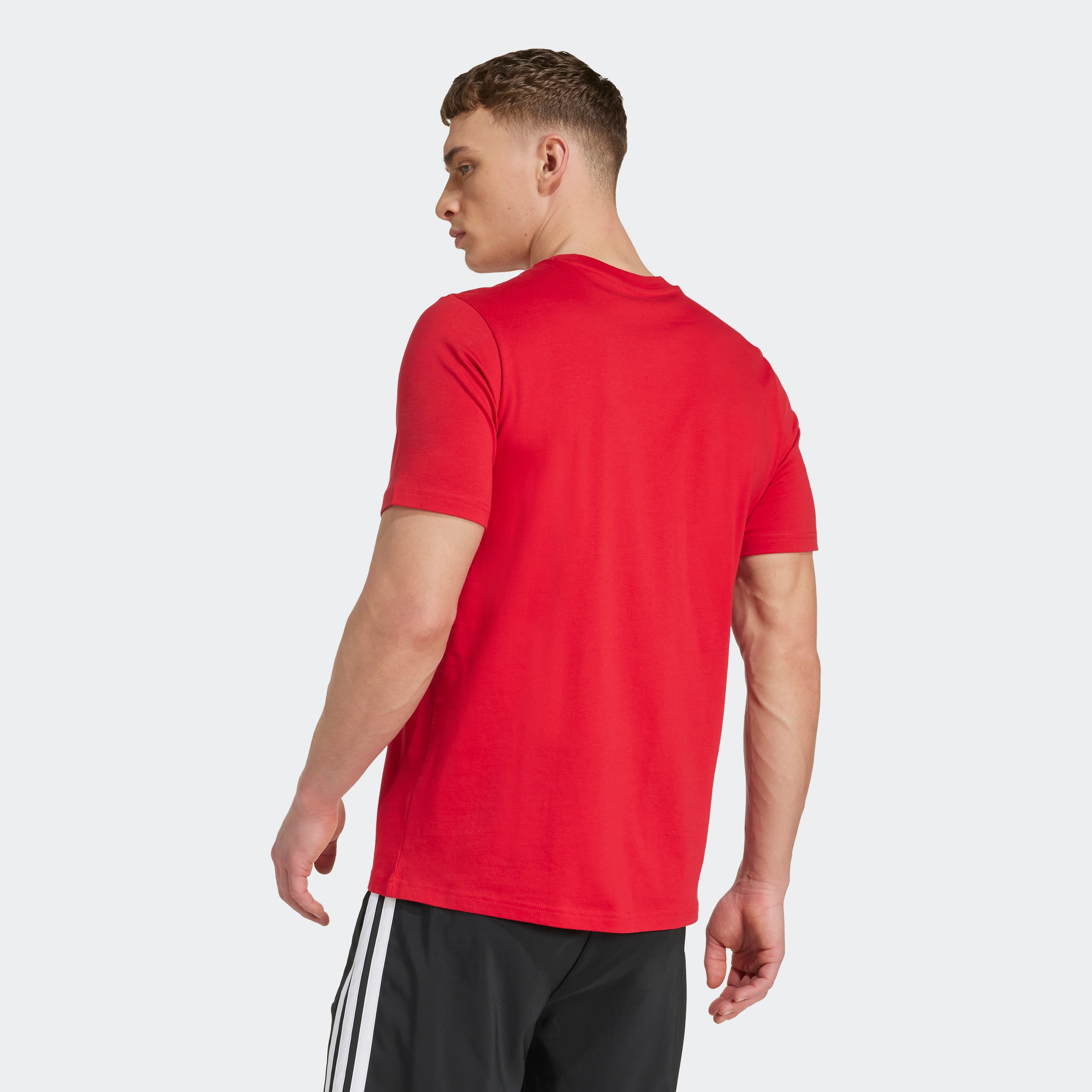 Manchester United x adidas Seasonal Graphic T-Shirt Rouge Détail [2-6]