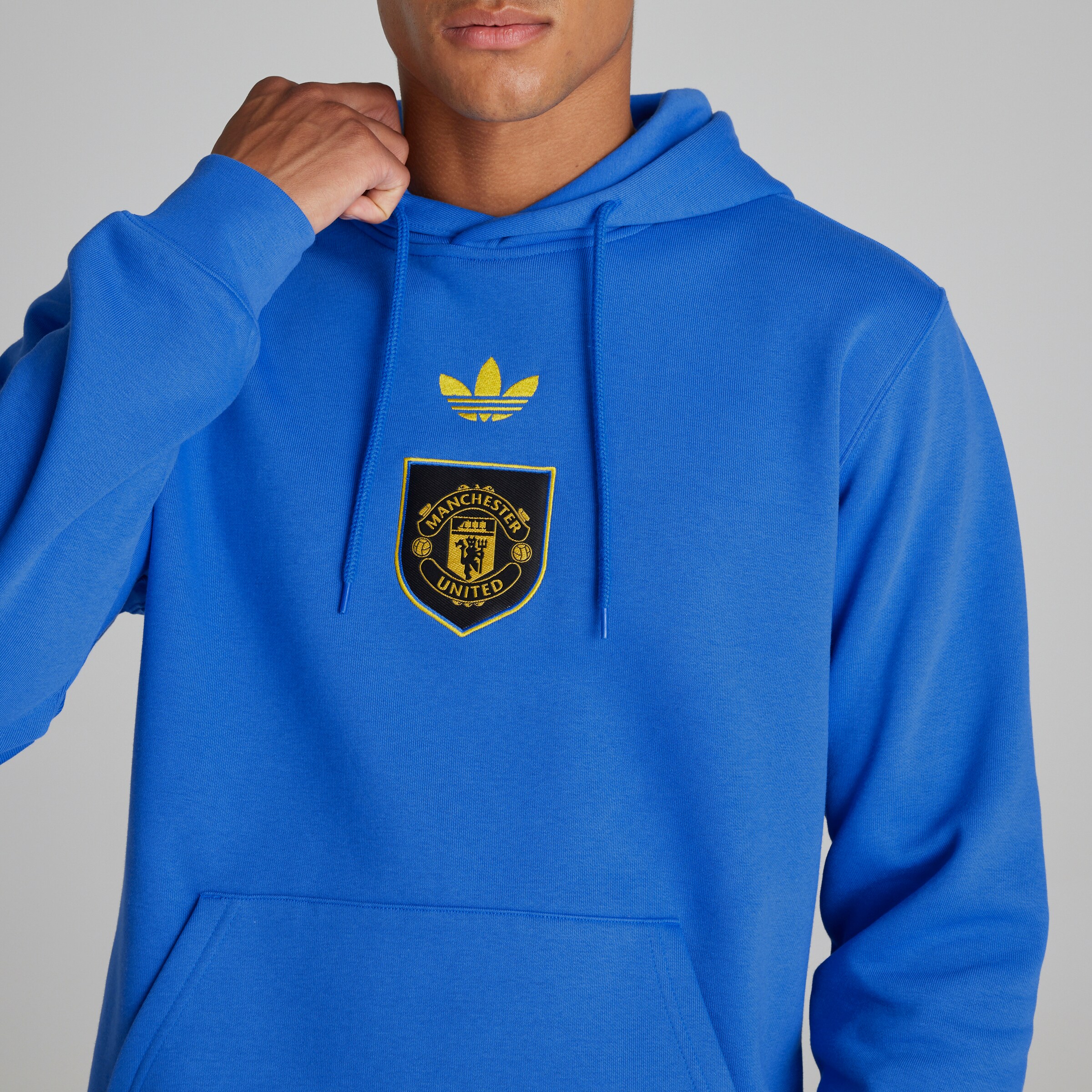 Manchester United x adidas LFSTLR Hoodie Blue Blue Detail [5-6]