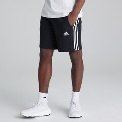 Manchester United Adidas Mens Essentials French Terry 3-Stripes Shorts Black