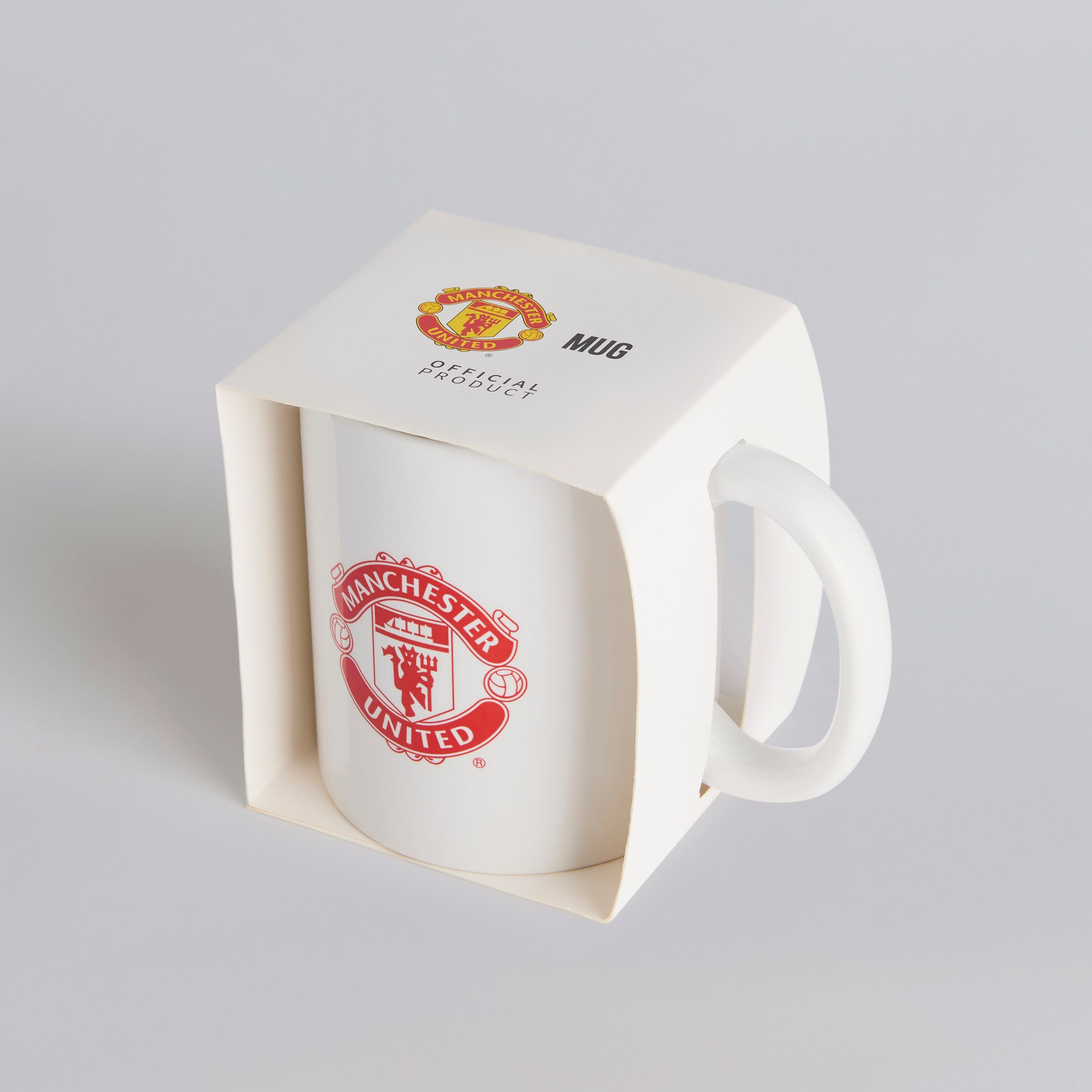 Manchester United Love United Mug White White Detail [3-4]