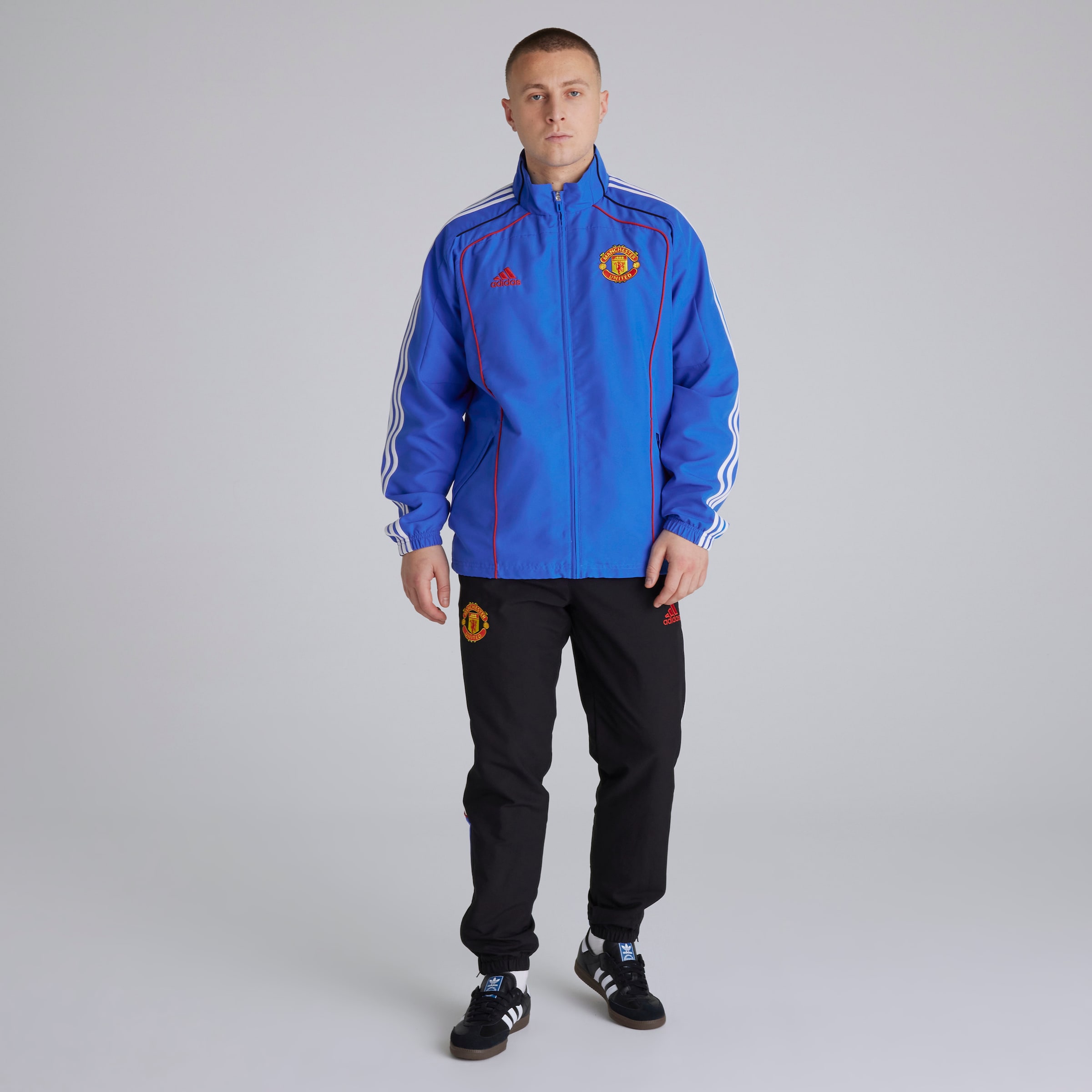Manchester United x adidas Urban Purist Track Top Blue Blue Detail [3-5]