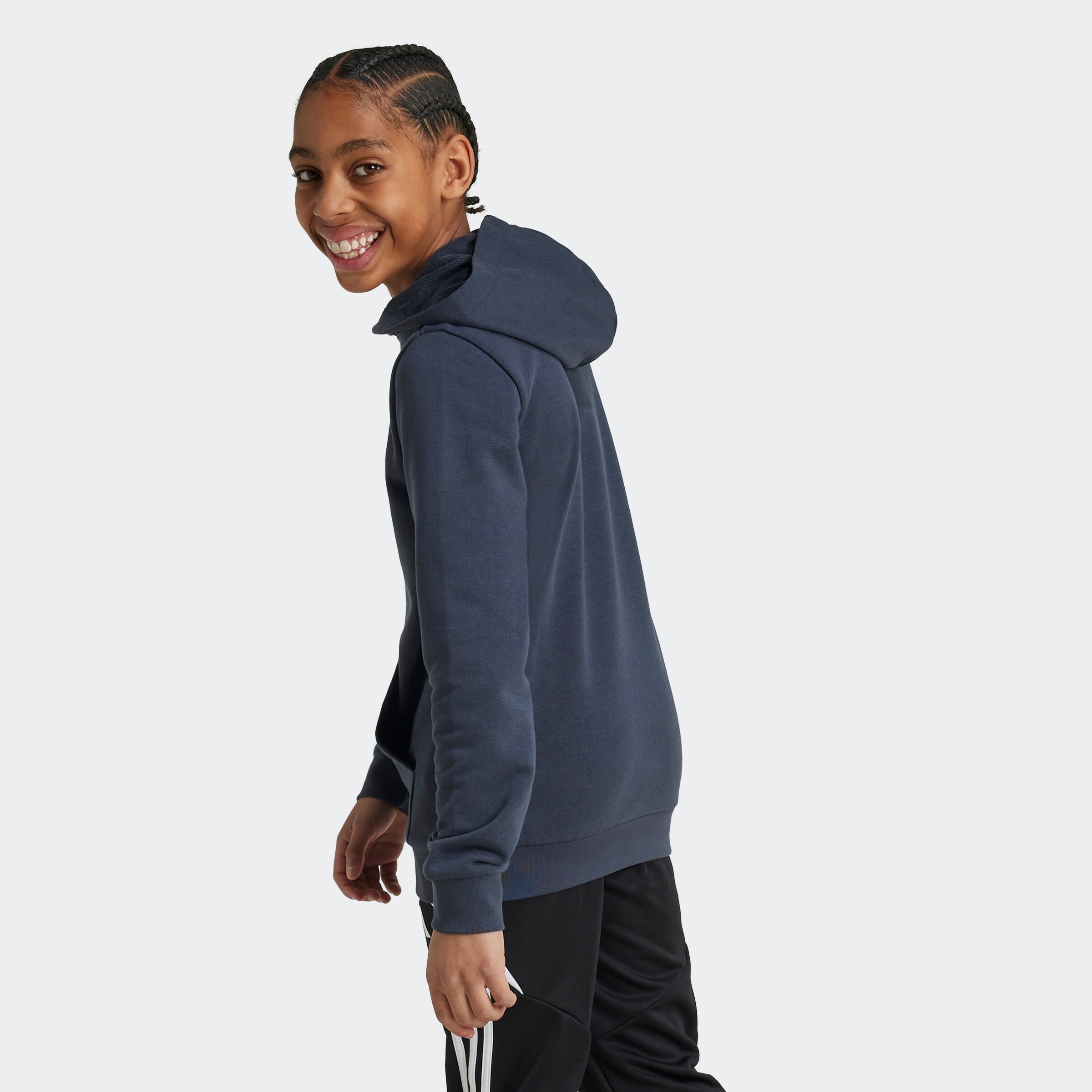 Manchester United x adidas Youth Manchester United Hoodie Kids Dark Grey Grey Detail [5-6]