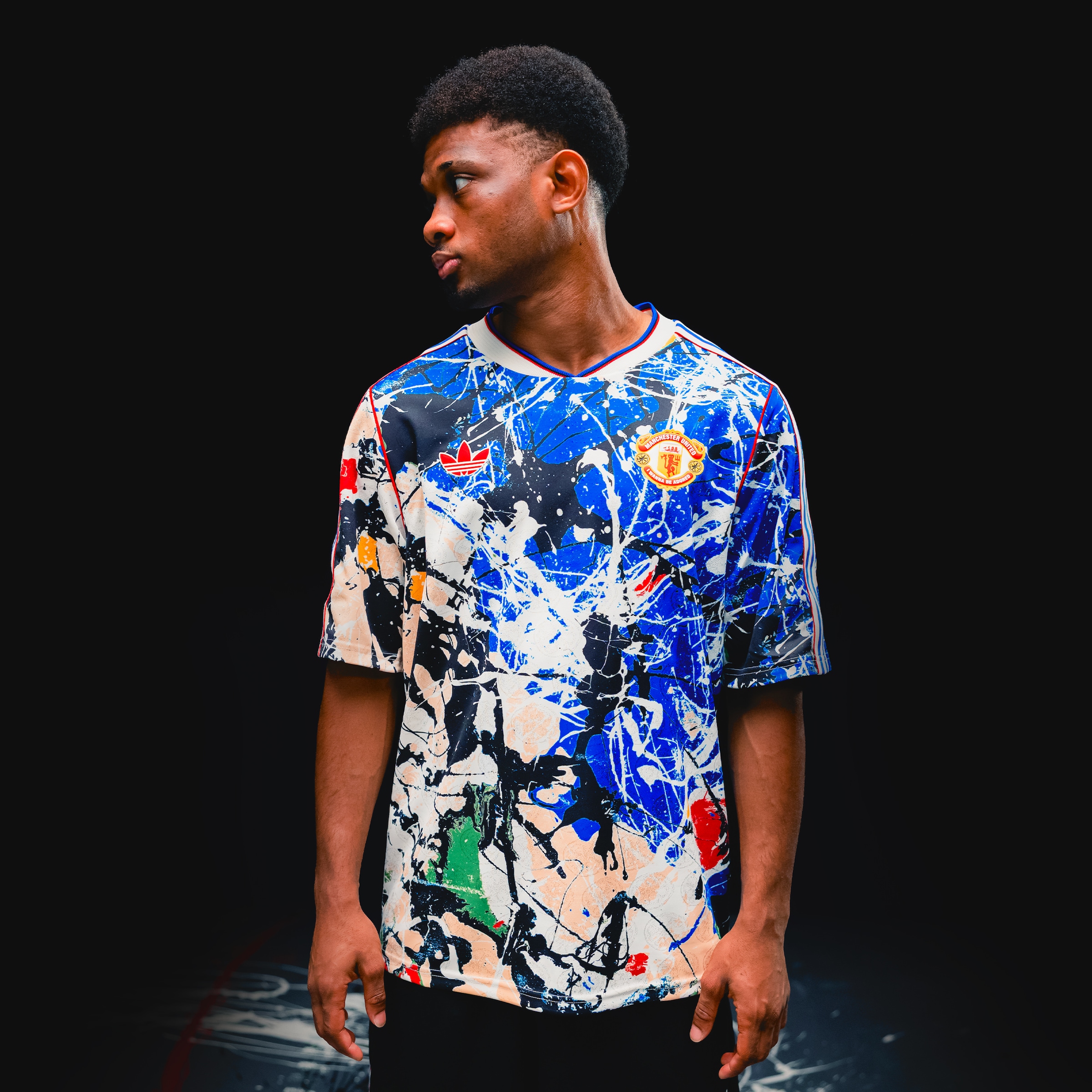 Manchester United x adidas Stone Roses Jersey Blue Multi