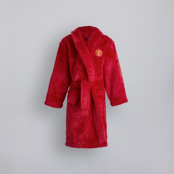 Manchester United Kids Dressing Gown Red Red