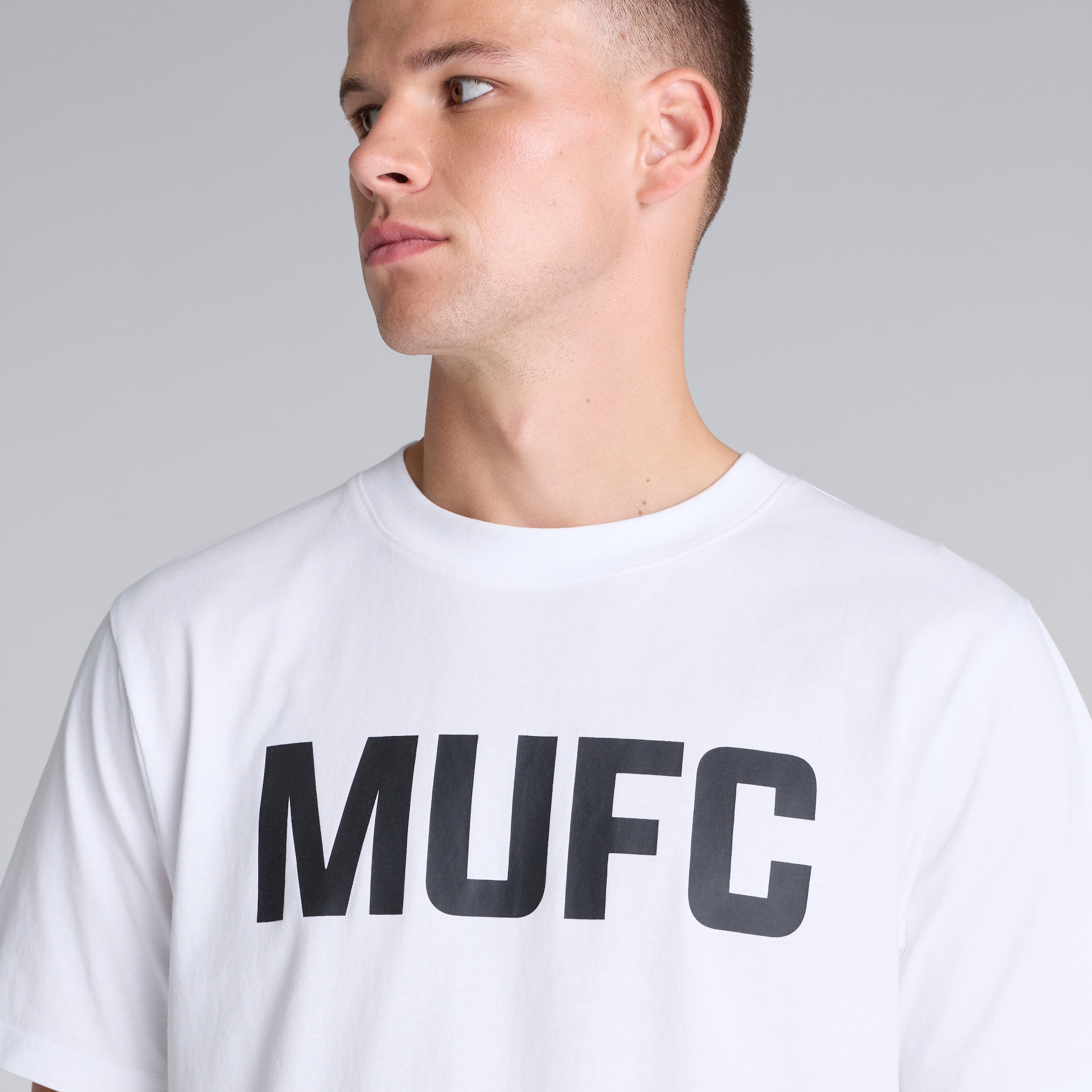 Manchester United MUFC T-Shirt White White Detail [4-5]