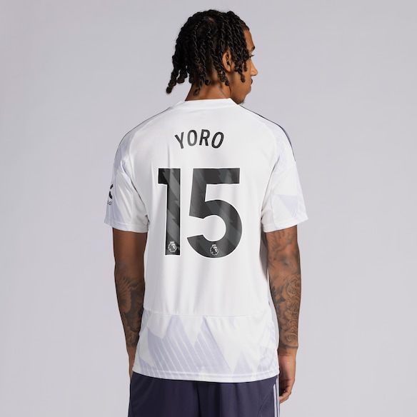 Manchester United 25/26 Away Jersey with Yoro 15 EPL Printing & Badge Blanco