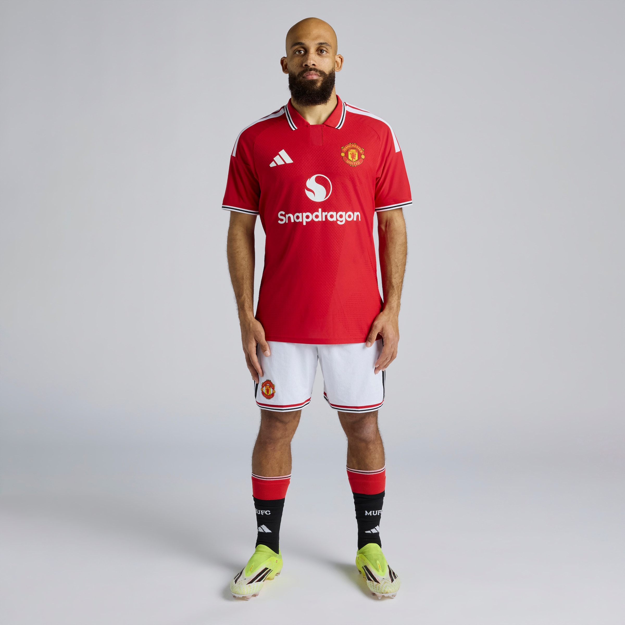 Manchester United 26/27 Home Authentic Jersey Rouge Détail [3-6]
