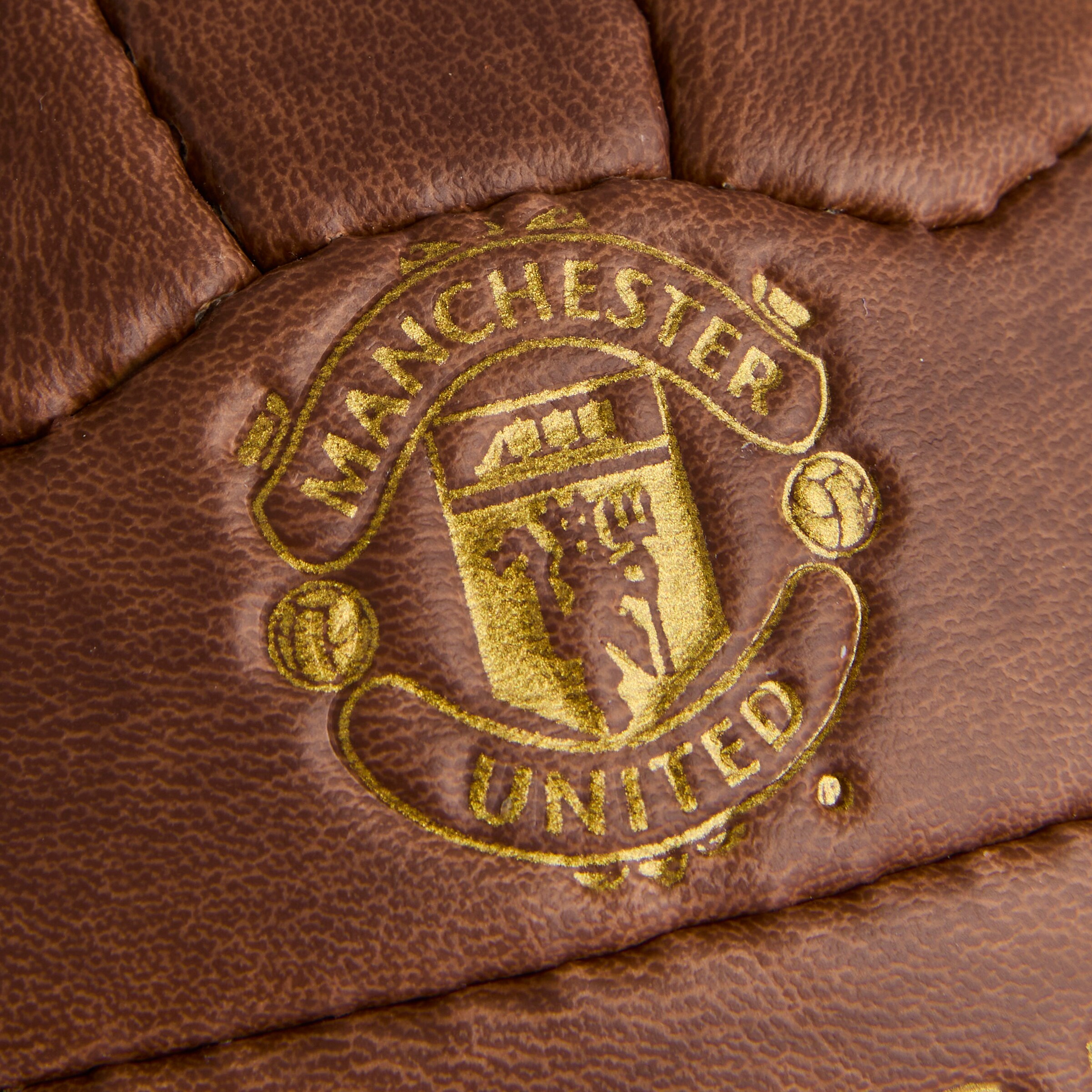 Manchester United Heritage Football Size 1 Brown Detail [2-3]