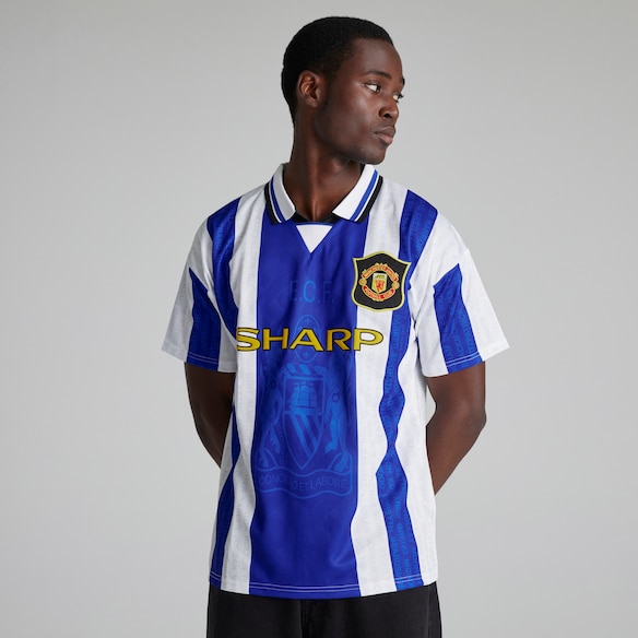 Manchester United 1994-97 Third Shirt Blue Azul