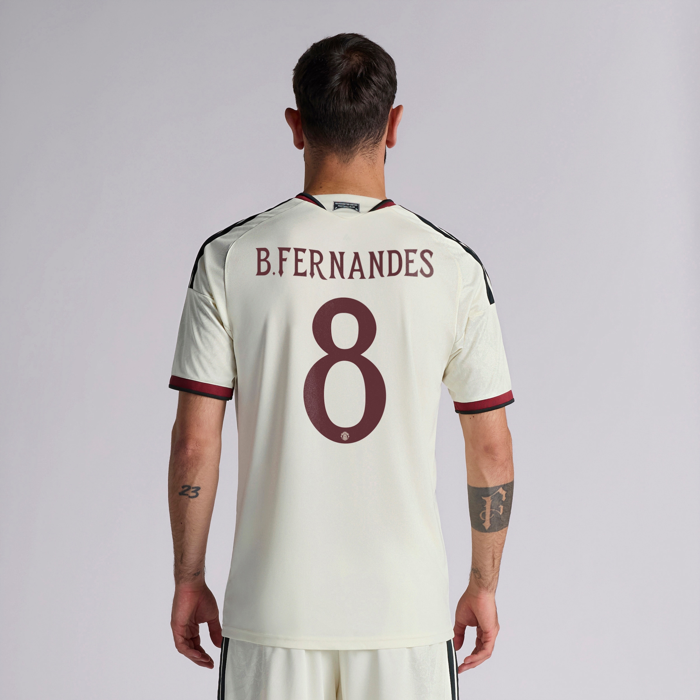 Manchester United 26/27 Third Jersey with Fernandes 8 UCL Printing & Badge Beige