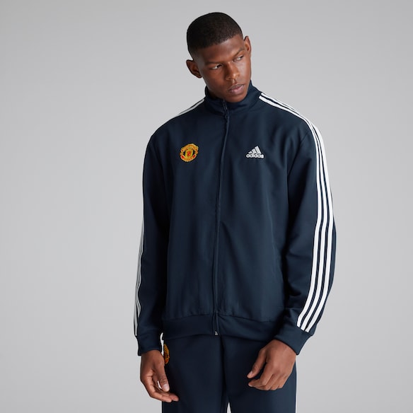 Manchester United x adidas Mens Basic 3-Stripes Woven Tracksuit Navy Navy blue