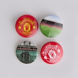 Manchester United Button Badge Set 4 Pack Multi