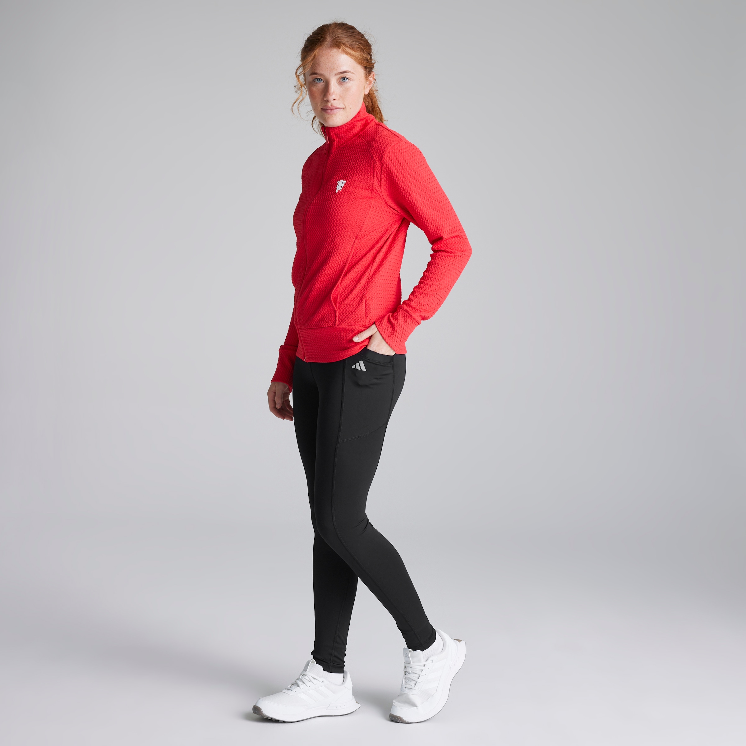 Manchester United x adidas Womens Golf Pocket Leggings Black Black Detail [3-5]