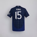 Manchester United 24/25 Away Jersey kids with Yoro 15 Cup Printing