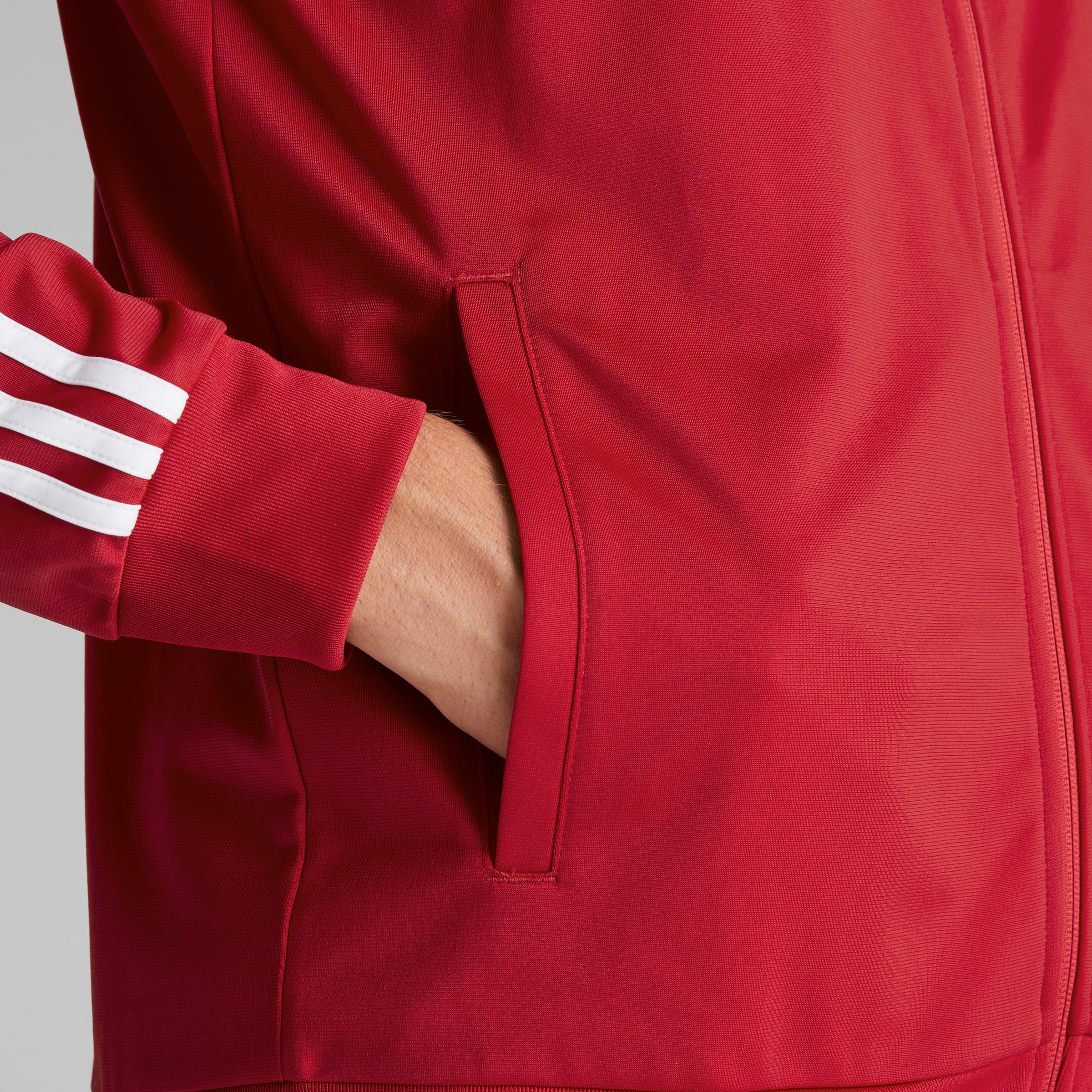 Manchester United x adidas Mens DNA Track Top Red Red Detail [8-8]