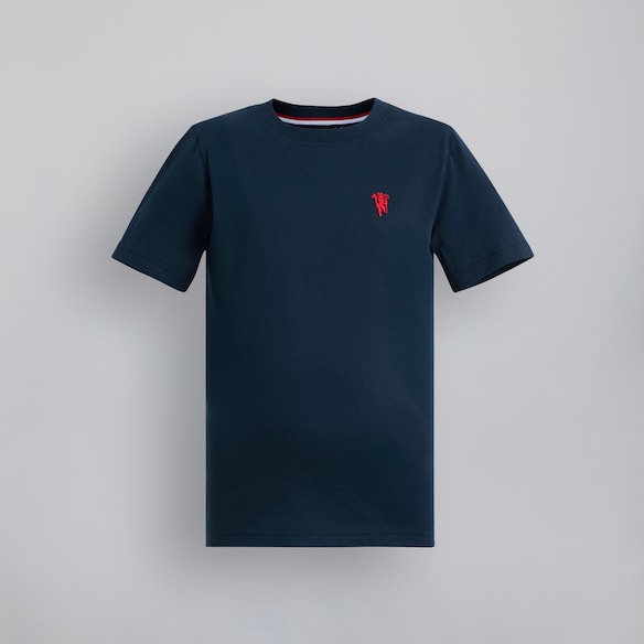 Manchester United Kids Devil Essentials T-Shirt Navy Navy blue