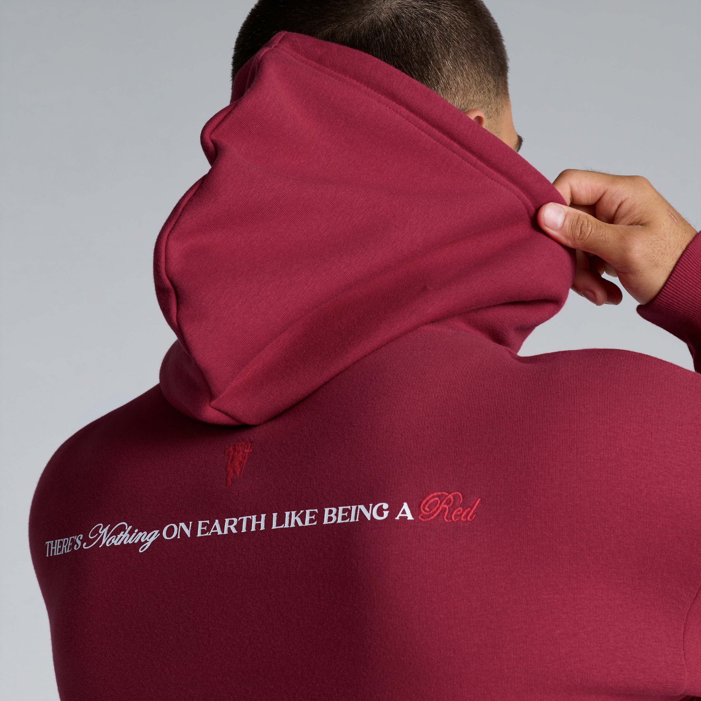 Manchester United There's Nothing on Earth Like Being a Red Hoodie Red Rojo Detalle [5-5]