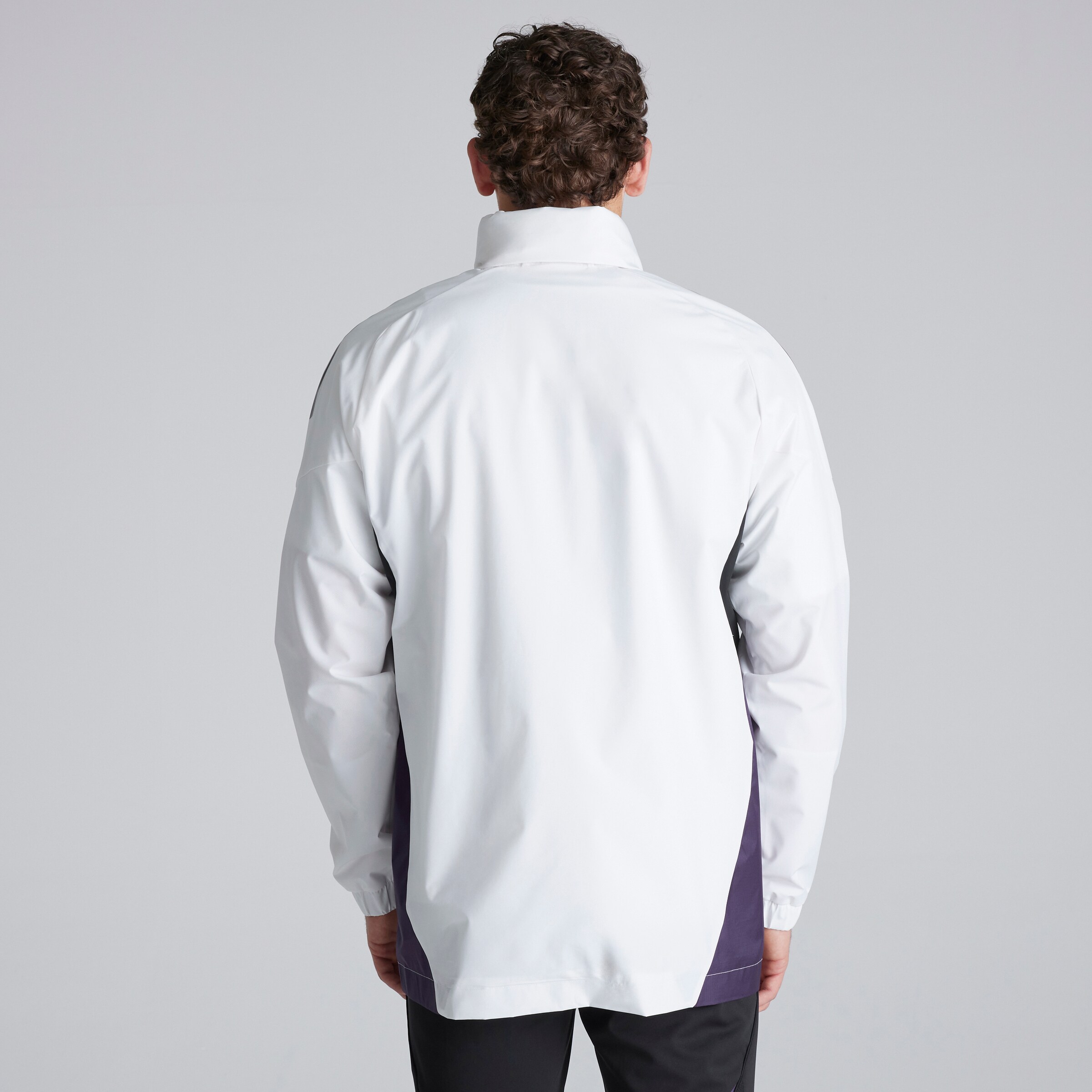 Manchester United Tiro 25 Competition All-Weather Jacket White Detail [2-8]