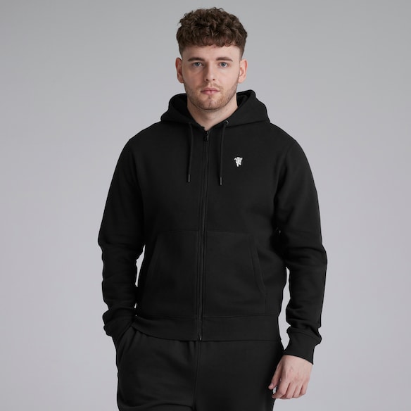 Manchester United Devil Essentials Full Zip Hoodie Black Black