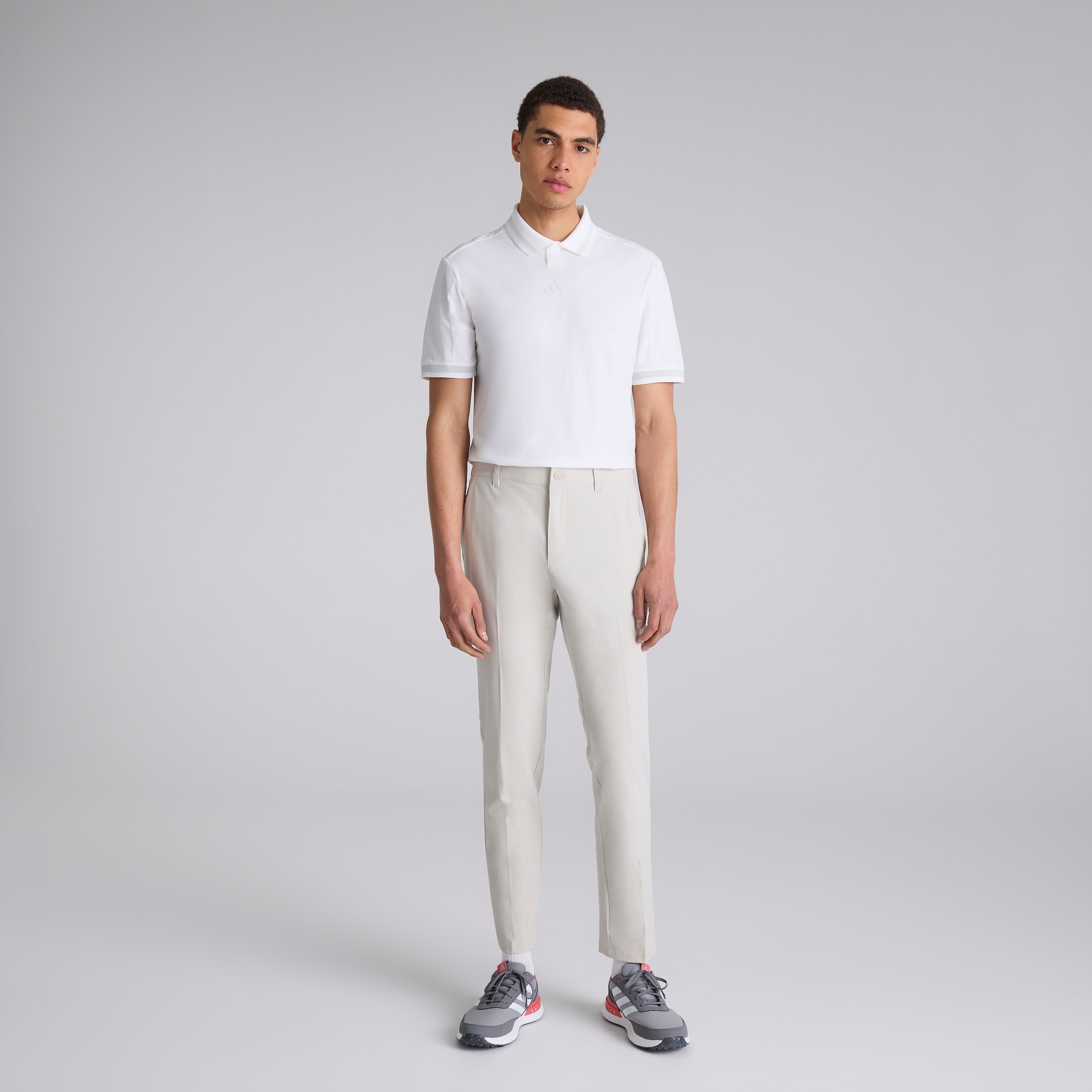 Manchester United x adidas Golf Beyond The Course Polo Shirt White White Detail [3-5]