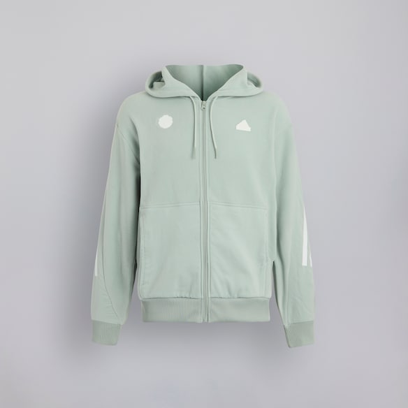Manchester United x adidas Future Icons Full Zip Hoodie Grey Grau