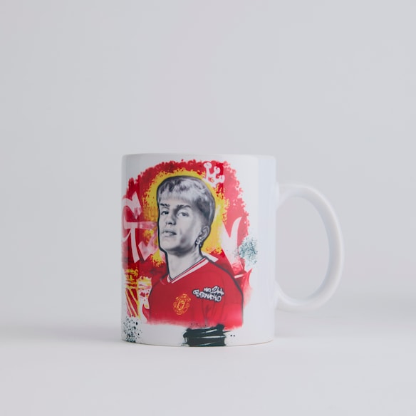 Manchester United Graffiti Garnacho Mug White Blanco