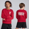 Manchester United Kids Varsity Back Print Sweatshirt Red