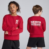 Manchester United Kids Varsity Back Print Sweatshirt Red