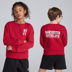 Manchester United Kids Varsity Back Print Sweatshirt Red