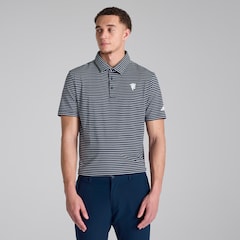 Manchester United x adidas Golf Performance Stripe Polo Shirt Navy