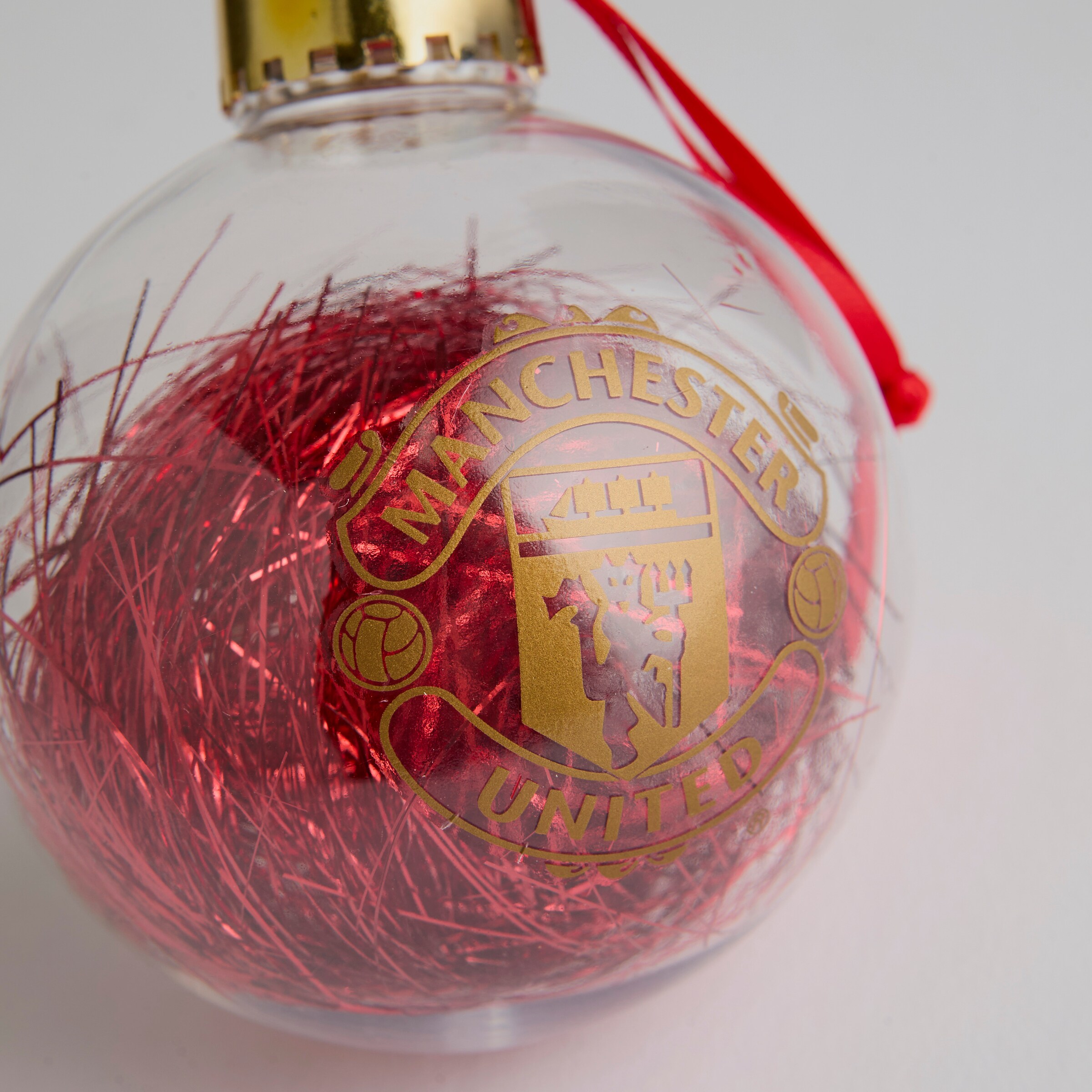 Manchester United Christmas Tinsel Ornament Red Rouge Détail [3-4]