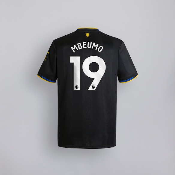 Manchester United 25/26 Third Jersey with Mbeumo 19 EPL Printing & Badge Schwarz