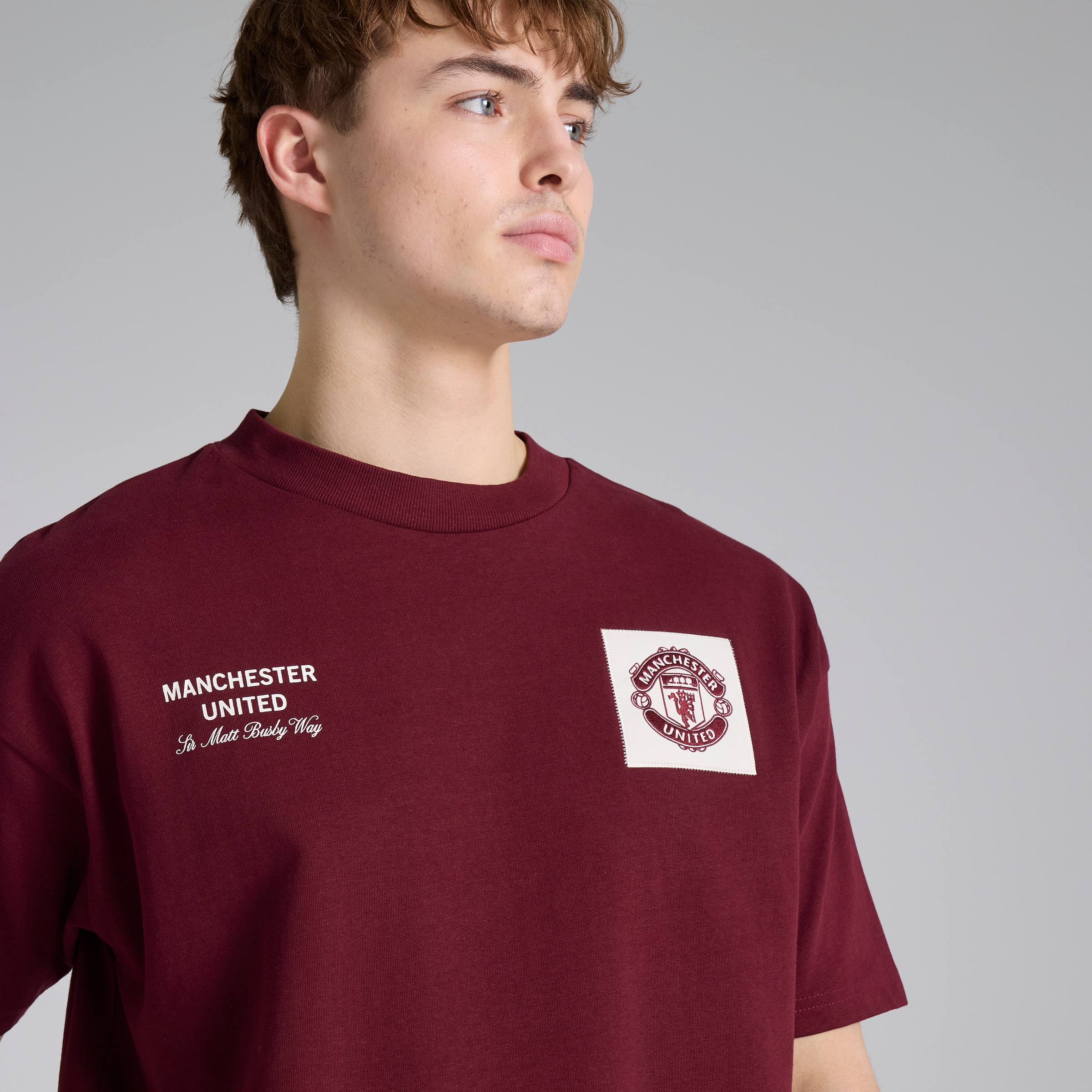 Manchester United Theatre of Dreams T-Shirt Burgundy Rot Detail [5-5]