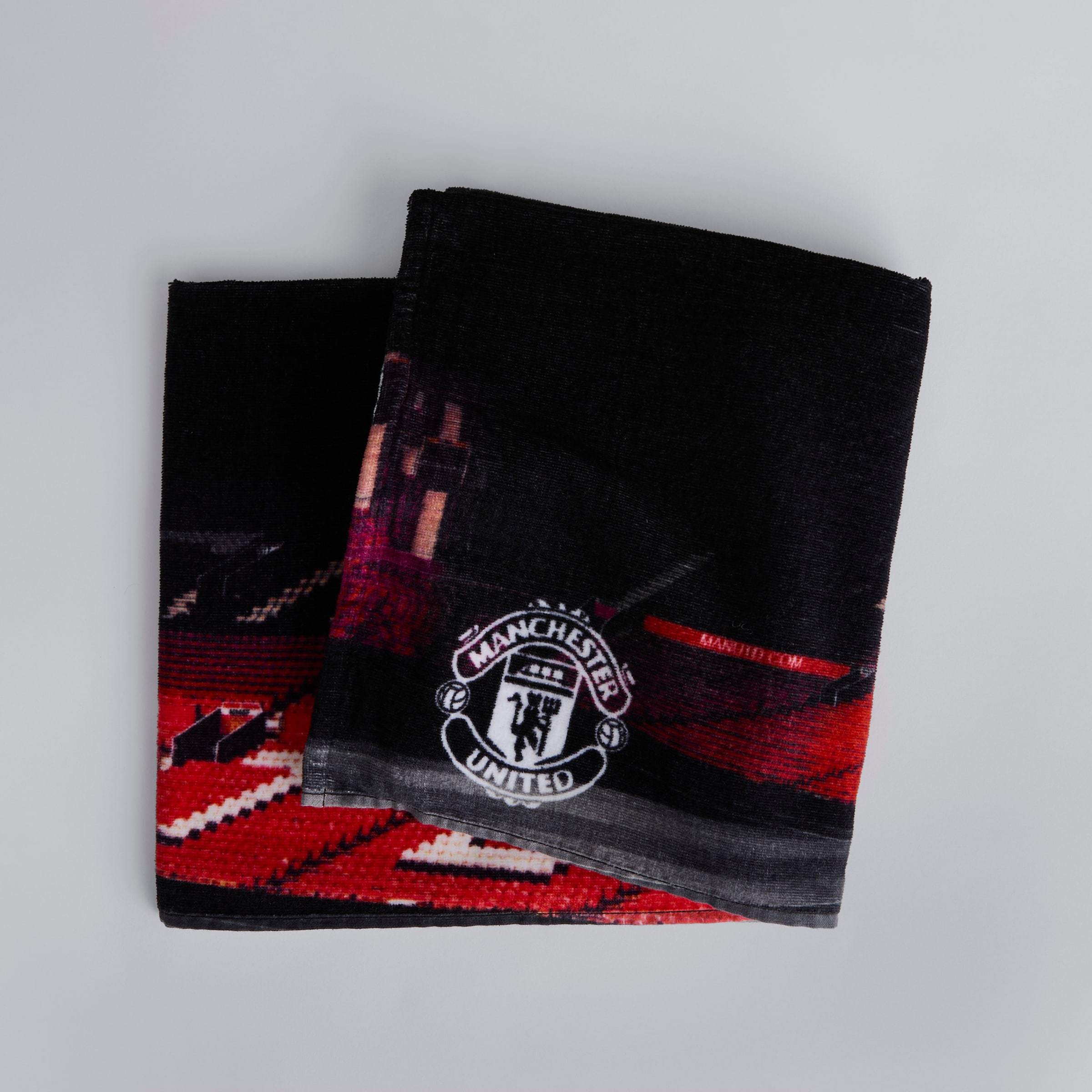 Manchester United Stadium Towel Black Negro