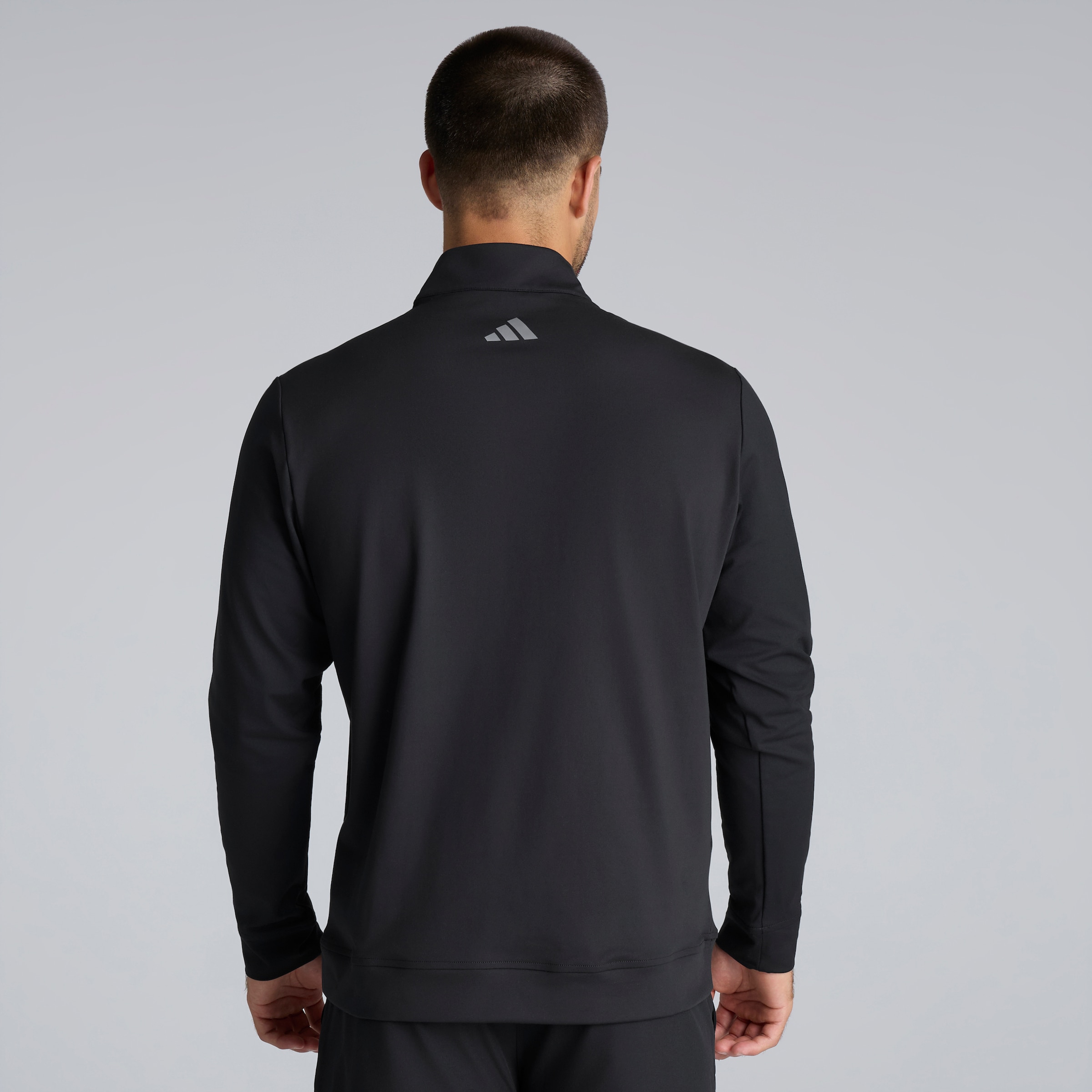 Manchester United x adidas Golf Ultimate 365 Quarter-Zip Black Black Detail [2-5]