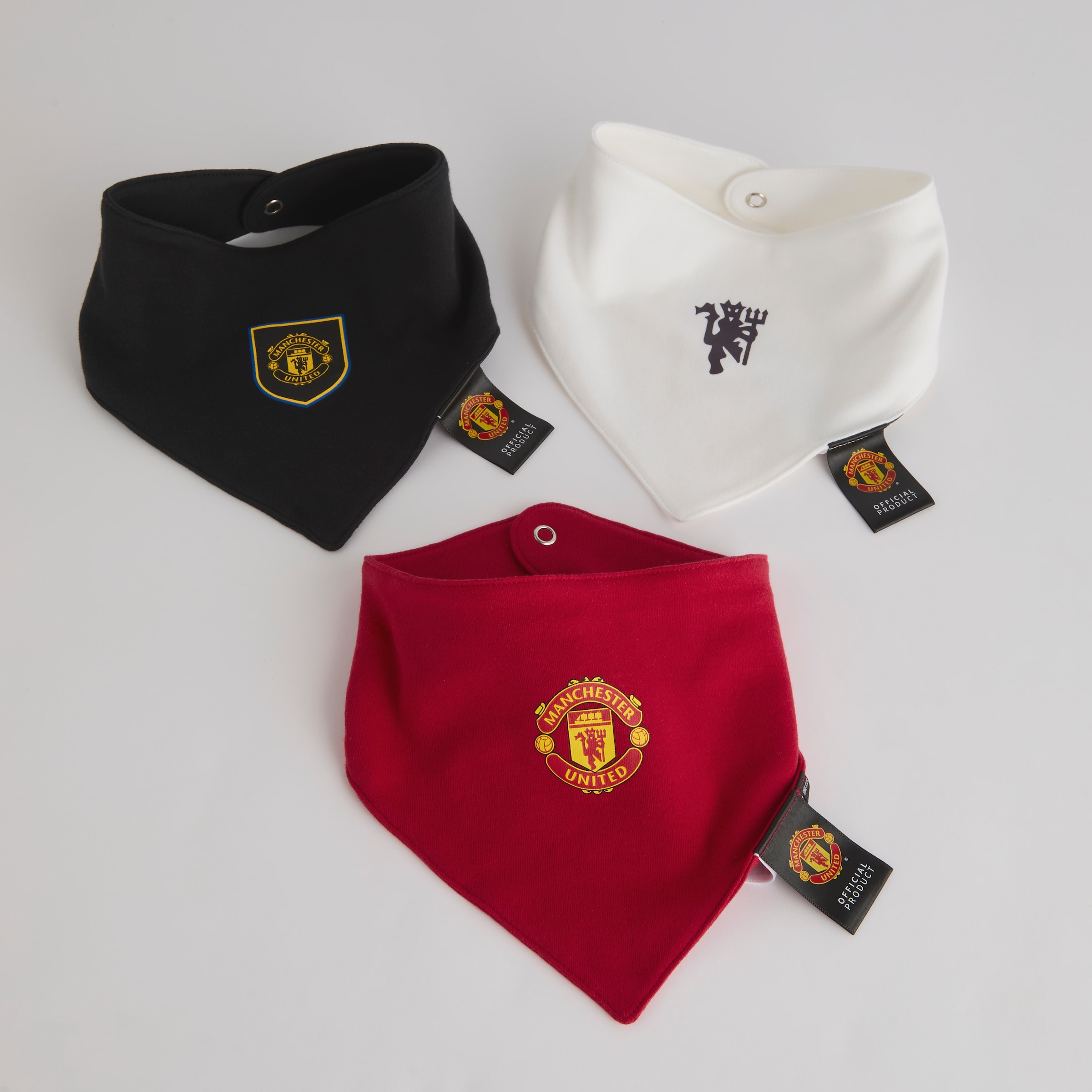Manchester United Baby Kit Bibs 3 Pack Multi 다색