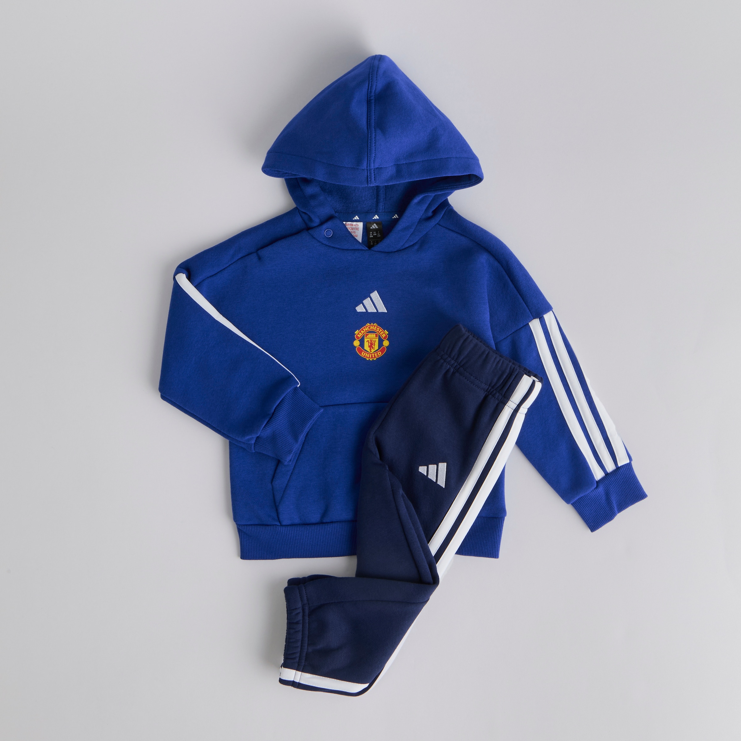 Manchester United x adidas Infant Essentials Hooded Jogger Set Blue Blue