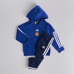 Manchester United x adidas Infant Essentials Hooded Jogger Set Blue