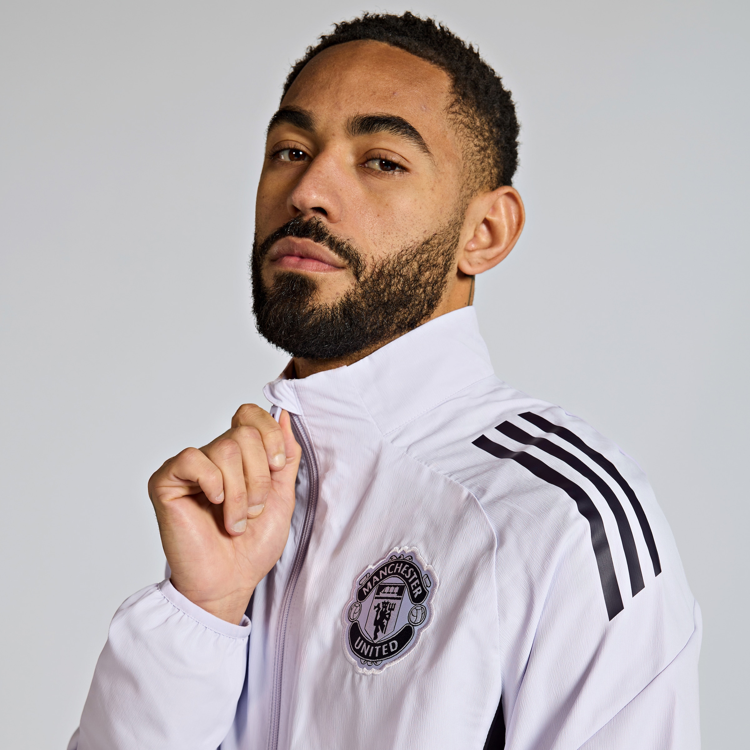 Manchester United Tiro 25 Competition Presentation Jacket Purple Detail [4-4]