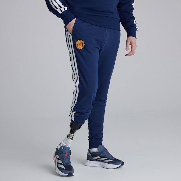 Manchester United x adidas Essentials 3-Stripes French Terry Joggers Blue Blue
