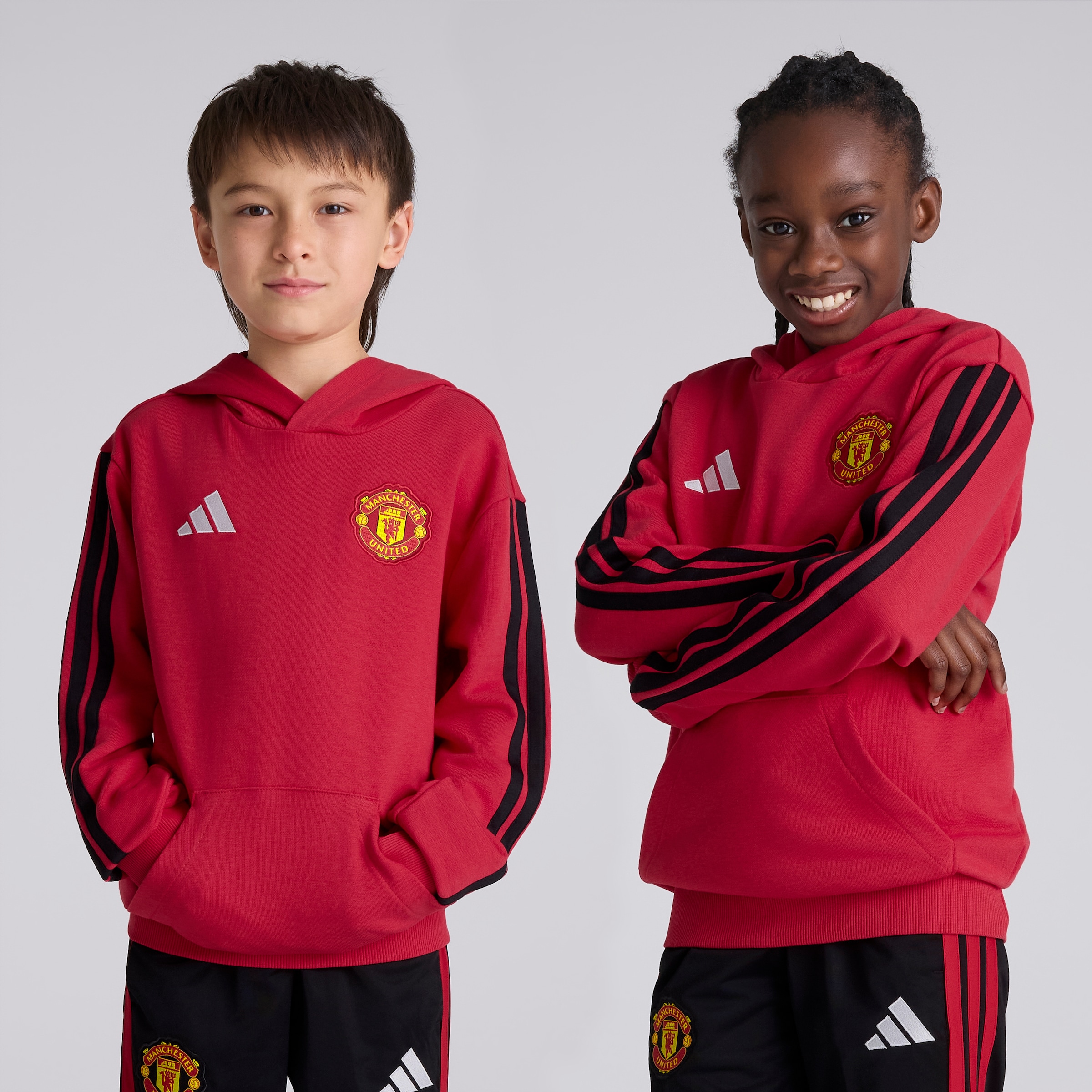 Manchester United x adidas Kids DNA Hoodie Red Red