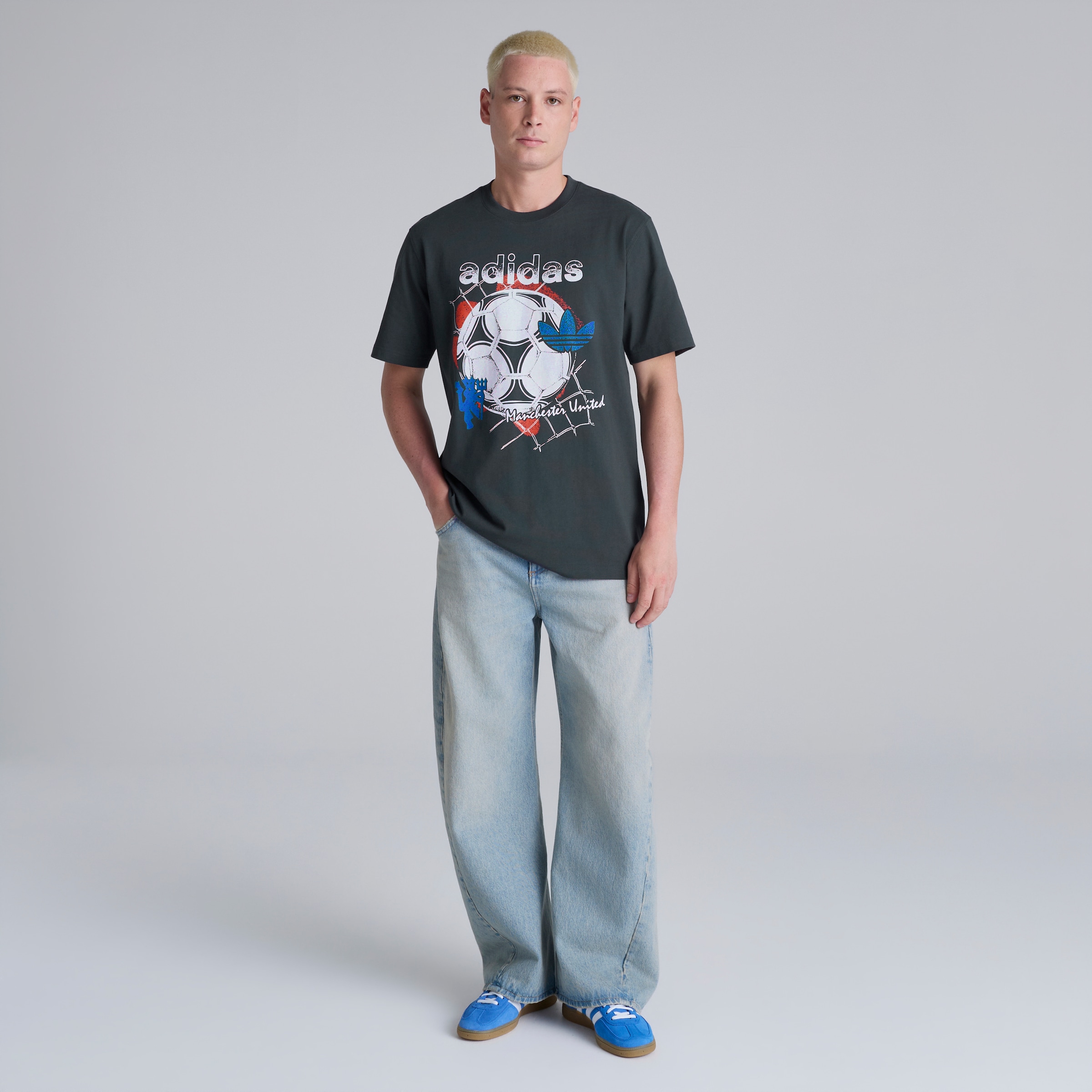 Manchester United x adidas Originals Graphic T-Shirt Grey 灰色 细节 [3-5]